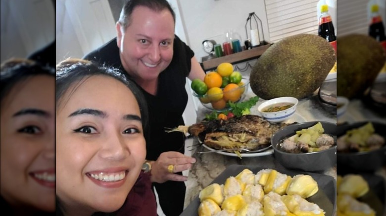 David and Annie Toborowsky show off a meal they cooked