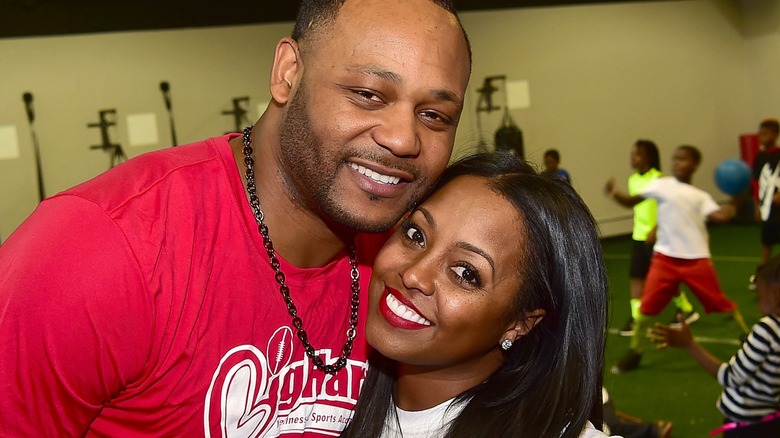 Keshia Knight Pulliam and Ed Hartwell smiling