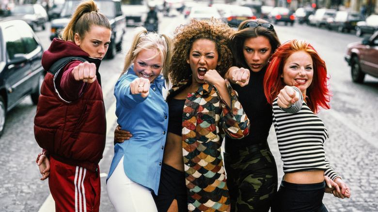 The Spice Girls posing 