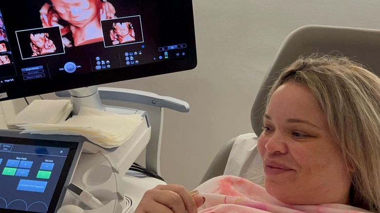 Trisha Paytas with an ultrasound