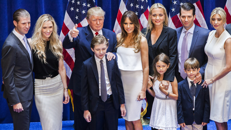 Trump family posing