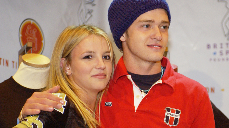 Britney spears and Justin Timberlake at an event