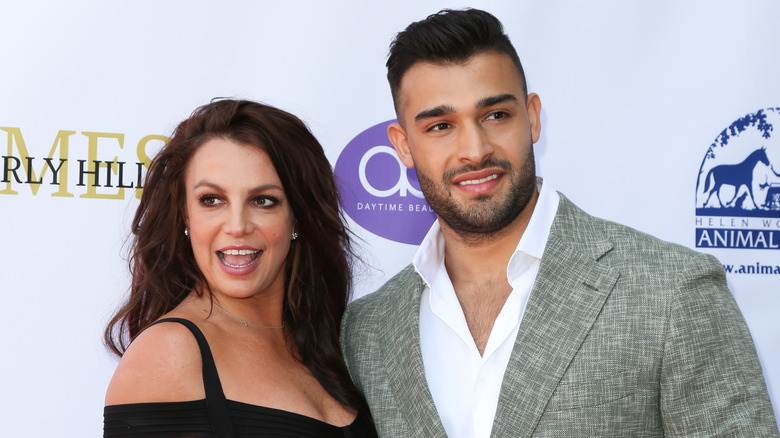 Britney Spears and Sam Asghari enjoying an event