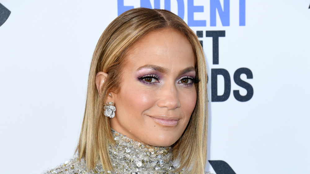 Jennifer Lopez smirking