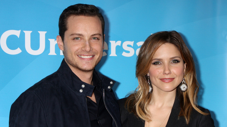 Jesse Lee Soffer and Sophia Bush smiling