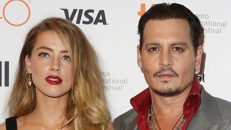 Amber Heard and Johnny Depp posing together