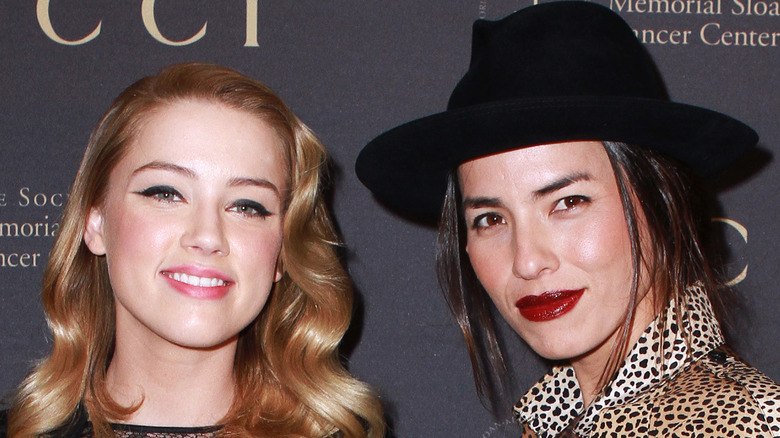 Amber Heard and Tasya van Ree posing together