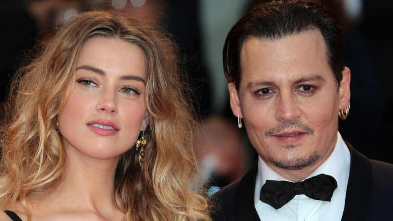 Amber Heard and Johnny Depp posing together