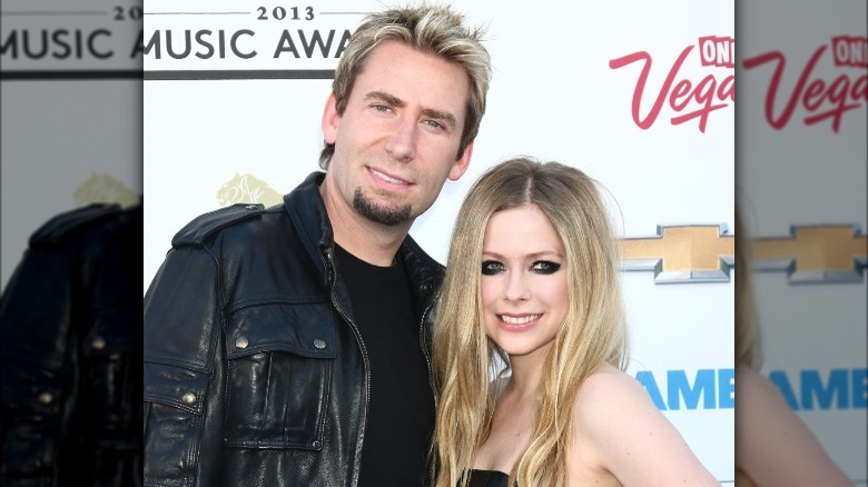 Avril Lavigne and Chad Kroeger, smiling