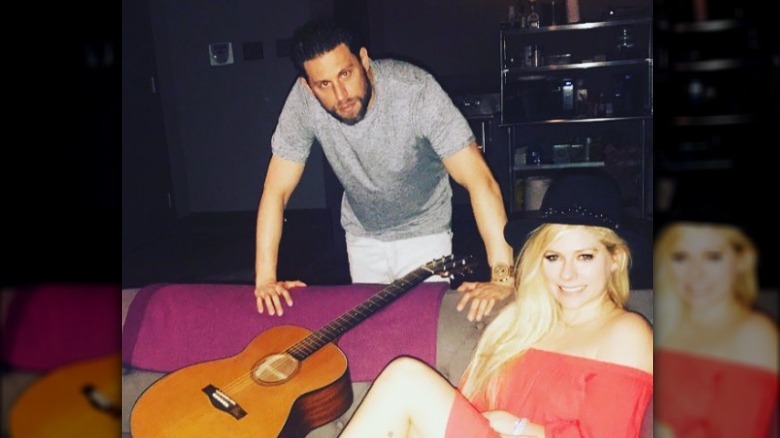 J.R. Rotem with Avril Lavigne, hanging out
