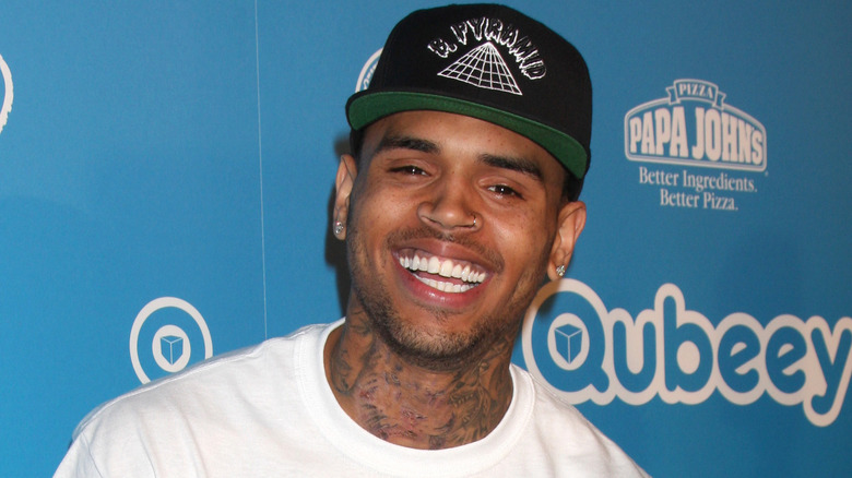 Chris Brown laughing