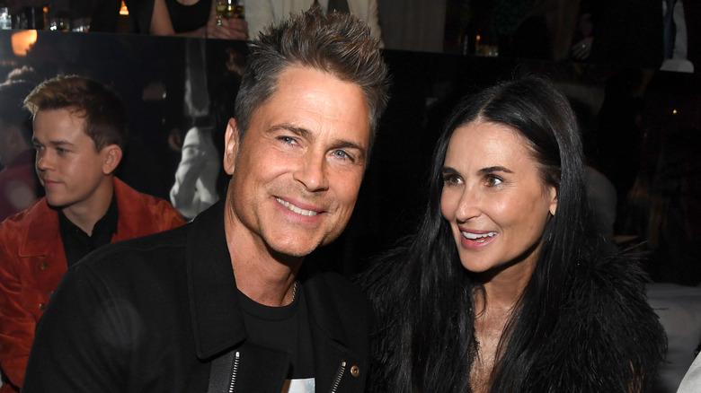 Rob Lowe Demi Moore smiling