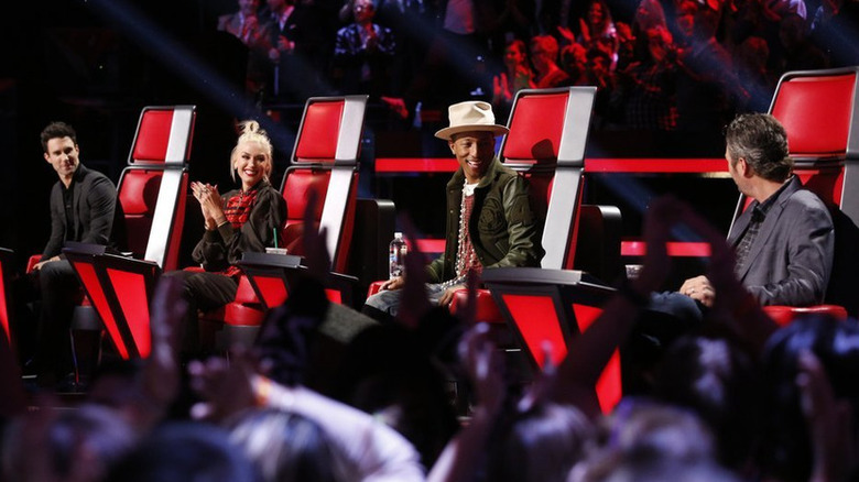 The Voice coaches on set