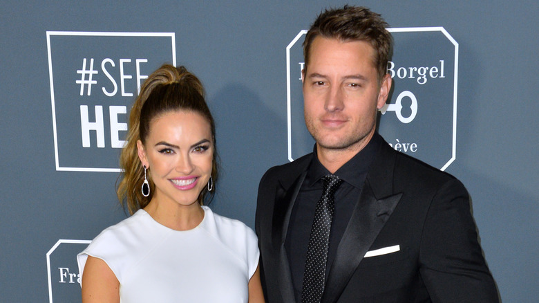 Chrishell Stause and Justin Hartley at an event