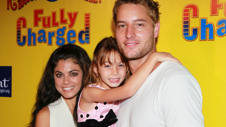 Lindsay Korman and Justin Hartley with their daughter