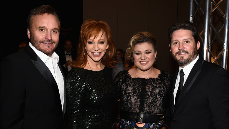 Narvel Blackstock, Reba McEntire, Kelly Clarkson, and Brandon Blackstock