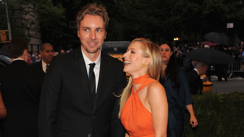 Kristen Bell and Dax Shepard smiling