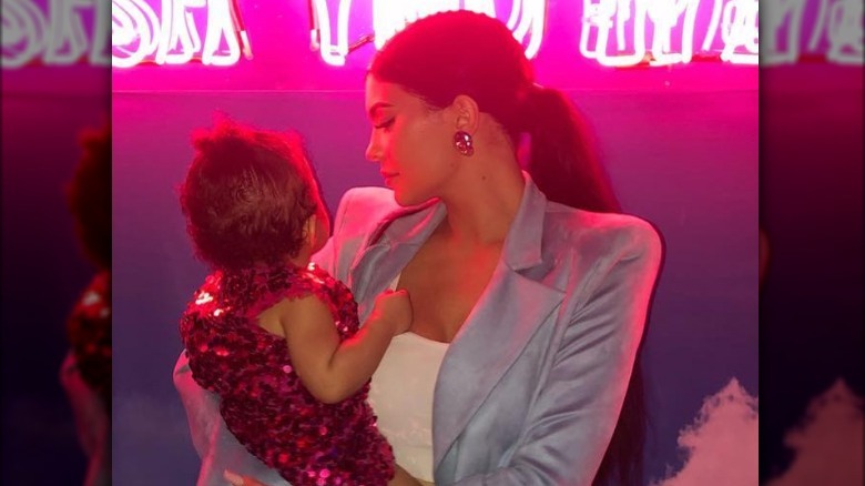 Kylie Jenner holding daughter on Instagram 