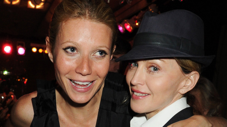 Gwyneth Paltrow and Madonna posing together