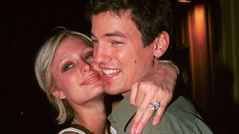 Paris Hilton and Jason Shaw, hugging