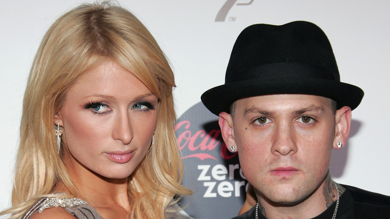 Paris Hilton and Benji Madden look pensive