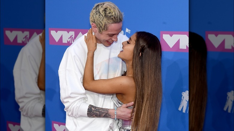 Pete Davidson and Ariana Grande at the VMAs