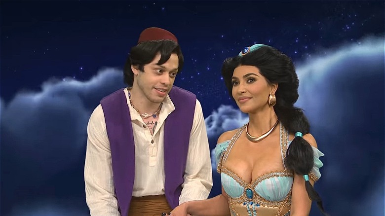 Pete Davidson and Kim Kardashian on SNL