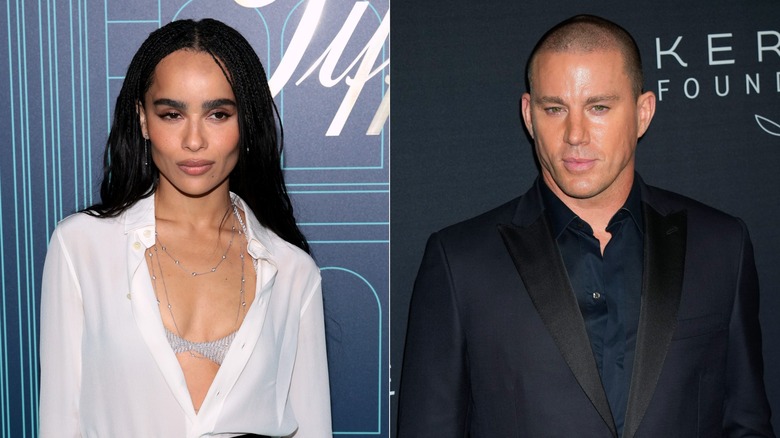 Zoë Kravitz posing, Channing Tatum posing