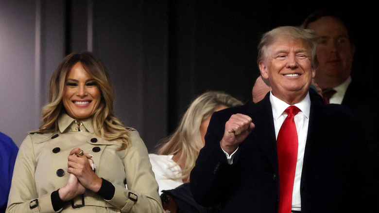 Melania and Donald Trump smiling