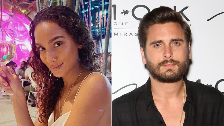 Side by side of J Lynne smiling and Scott Disick posing