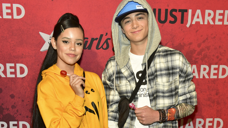 Jenna Ortega and Asher Angel in Halloween costumes