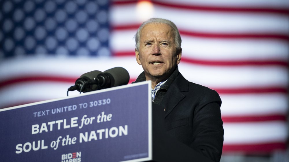 Joe Biden at a campaign rally in 2020