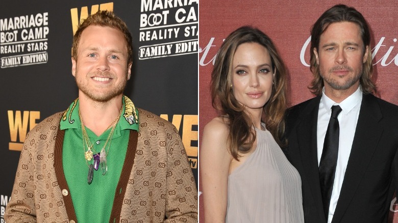 Spencer Pratt and Angelina Jolie and Brad Pitt side by side