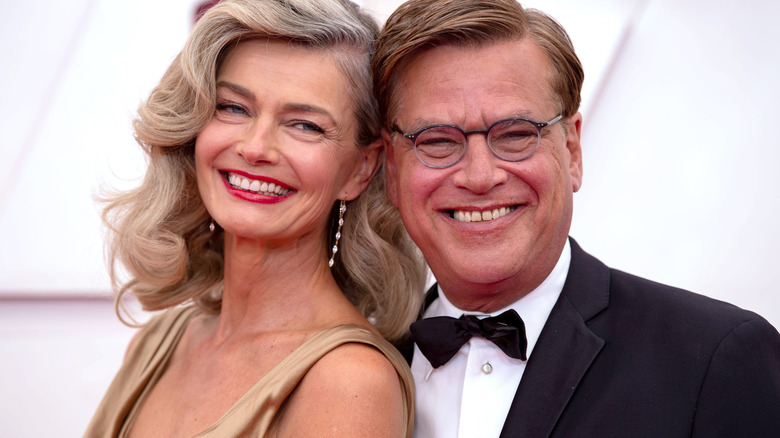 Paulina Porizkova, Aaron Sorkin smiling