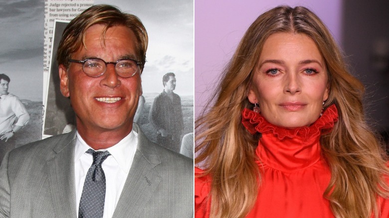 Aaron Sorkin; Paulina Porizkova smiling