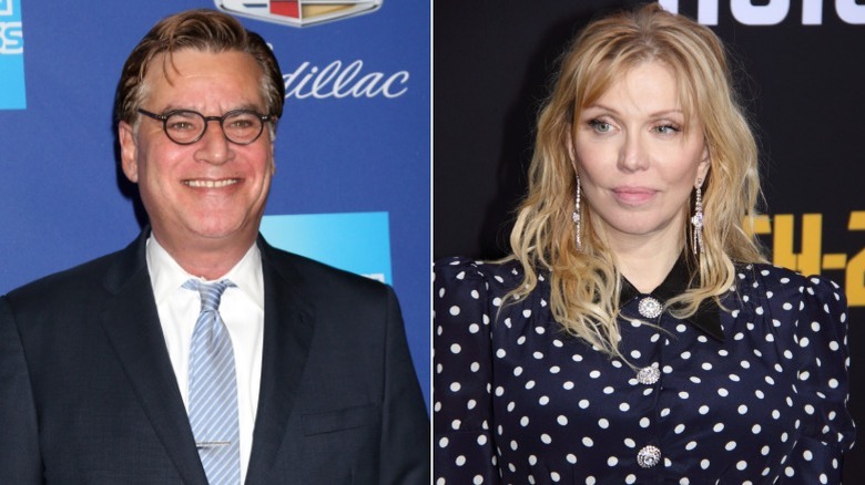 Aaron Sorkin; Courtney Love on red carpets