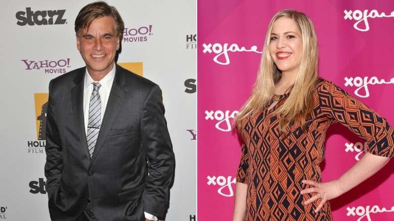 Aaron Sorkin; Mandy Stadtmiller on red carpets