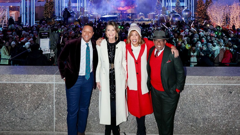 Craig Melvin, Savannah Guthrie, Hoda Kotb and Al Roker pose in 2021