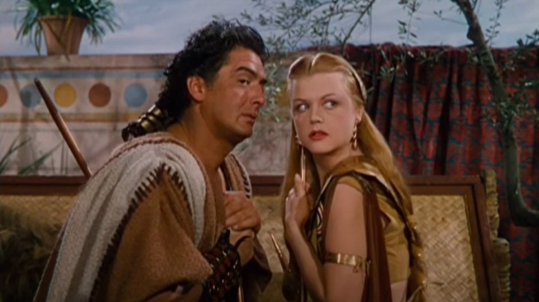 Victor Mature and Angela Lansbury in Samson and Delilah