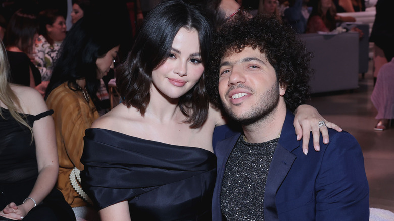 Selena Gomez and Benny Blanco posing