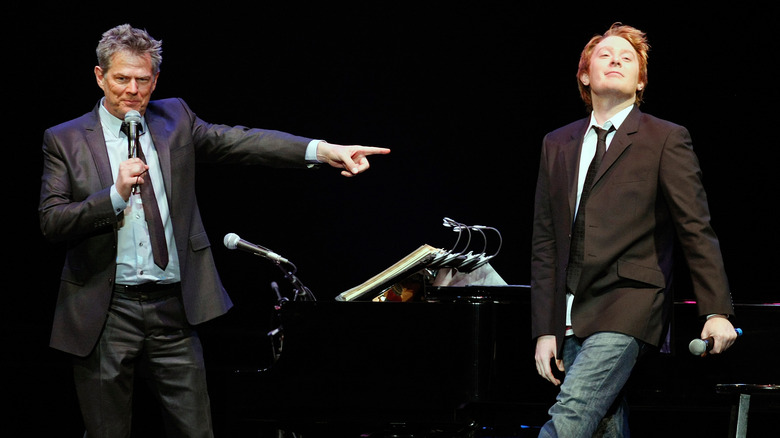 David Foster pointing at Clay Aiken