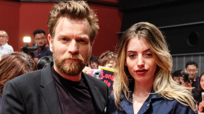 Ewan McGregor posing with daughter, Clara