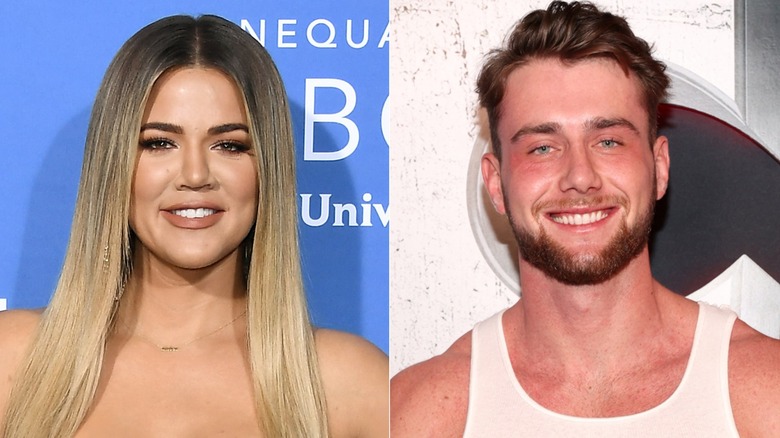 Khloe Kardashian smiling, Harry Jowsey smiling