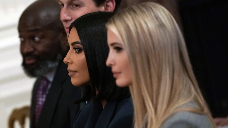 Kim Kardsahian and Ivanka Trump silent