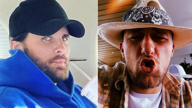 Scott Disick baseball cap; Johnny Manziel straw hat