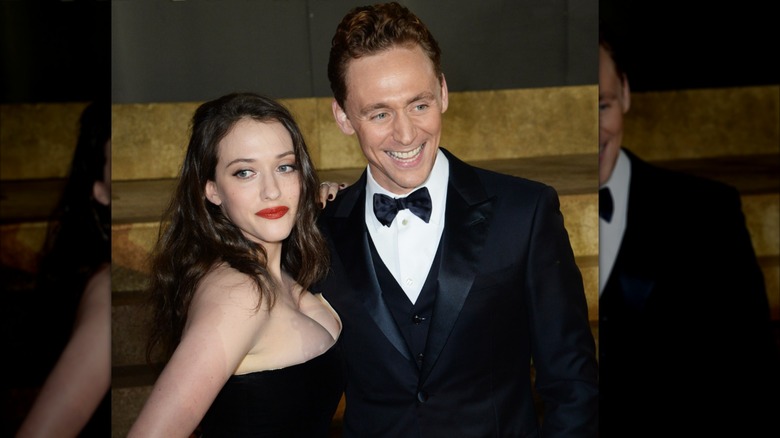 Kat Dennings and Tom Hiddleston on the red carpet