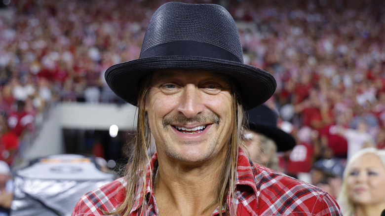 Kid Rock attending a game at the Bryant-Denny Stadium