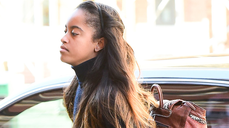 Malia Obama walking