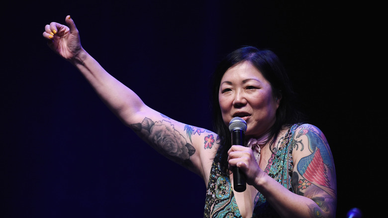 Margaret Cho speaking on stage