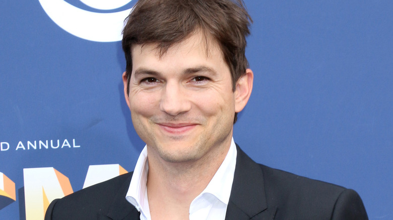 Ashton Kutcher smiling 